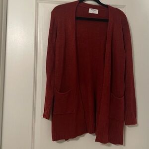 NWT Deep Red Open Front Cardigan | Old Navy